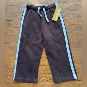 OshKosh B'gosh Kids Dark Brown Joggers with White Trim